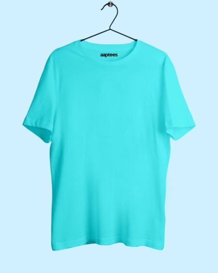 Sea Green Plain Cotton T-shirt