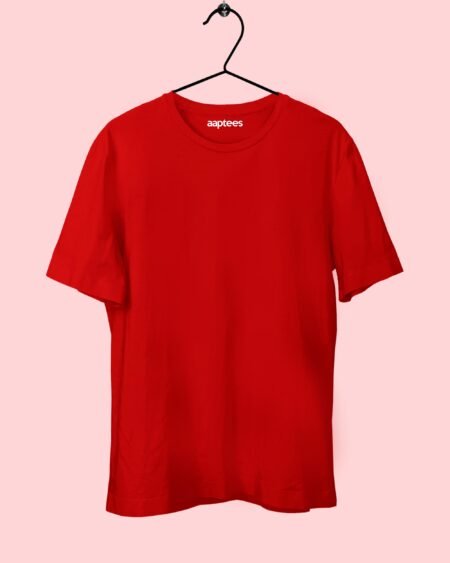 Red Plain Cotton T-shirt