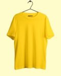 Yellow Plain Cotton T-shirt