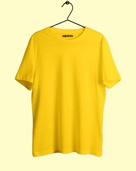 Yellow Plain Cotton T-shirt